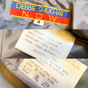 Debbie Shuchat Grey Leather Pant