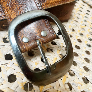 Tulled Leather Belt