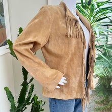 Load image into Gallery viewer, Tan Suede Fringe Jacket

