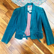 Load image into Gallery viewer, Club Pelle Teal Suede Jacket
