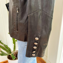 Load image into Gallery viewer, Danier Medallion Button Leather Jacket
