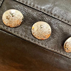 Danier Medallion Button Leather Jacket