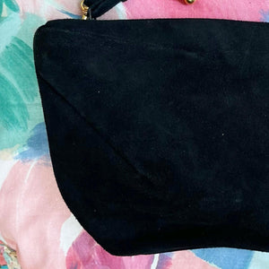Anne Klein Black Suede Bag