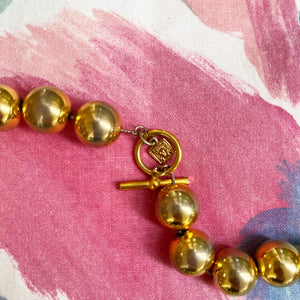 Anne Klein Gold Ball Necklace