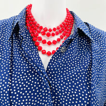Load image into Gallery viewer, Navy Dot Shirt Waist Dress
