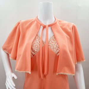 Love Me Peach Lace Halter Dress W Jacket