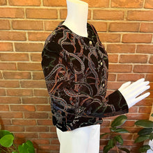 Load image into Gallery viewer, Alia Black Velvet Embellished Jacket
