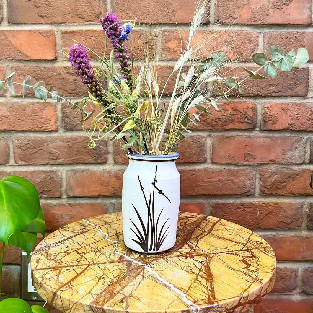 Tall Grasses Pottery Vase