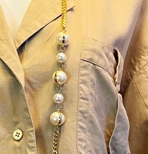 Pearl Ball Gold Chain Necklace