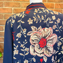 Load image into Gallery viewer, TanJay Navy Floral Blouse
