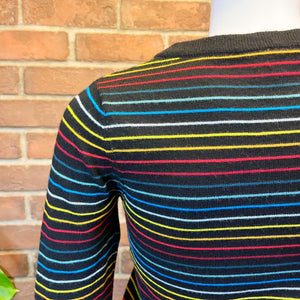 Lacoste V Neck Rainbow Sweater