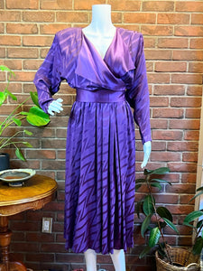 Wayne Clark Eggplant Silk Dress