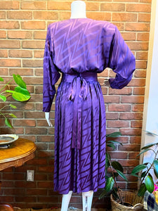 Wayne Clark Eggplant Silk Dress