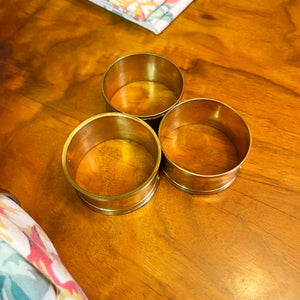 Round Brass Napkin Rings (4)