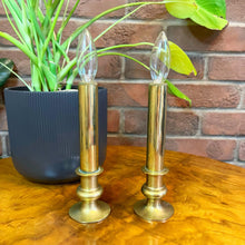 Load image into Gallery viewer, Brass Candlestick Lamps
