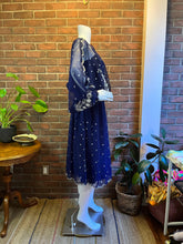 Load image into Gallery viewer, Sheer Blue Sequin Dress with Slip

