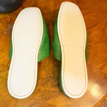Load image into Gallery viewer, Green Embroidered Slippers
