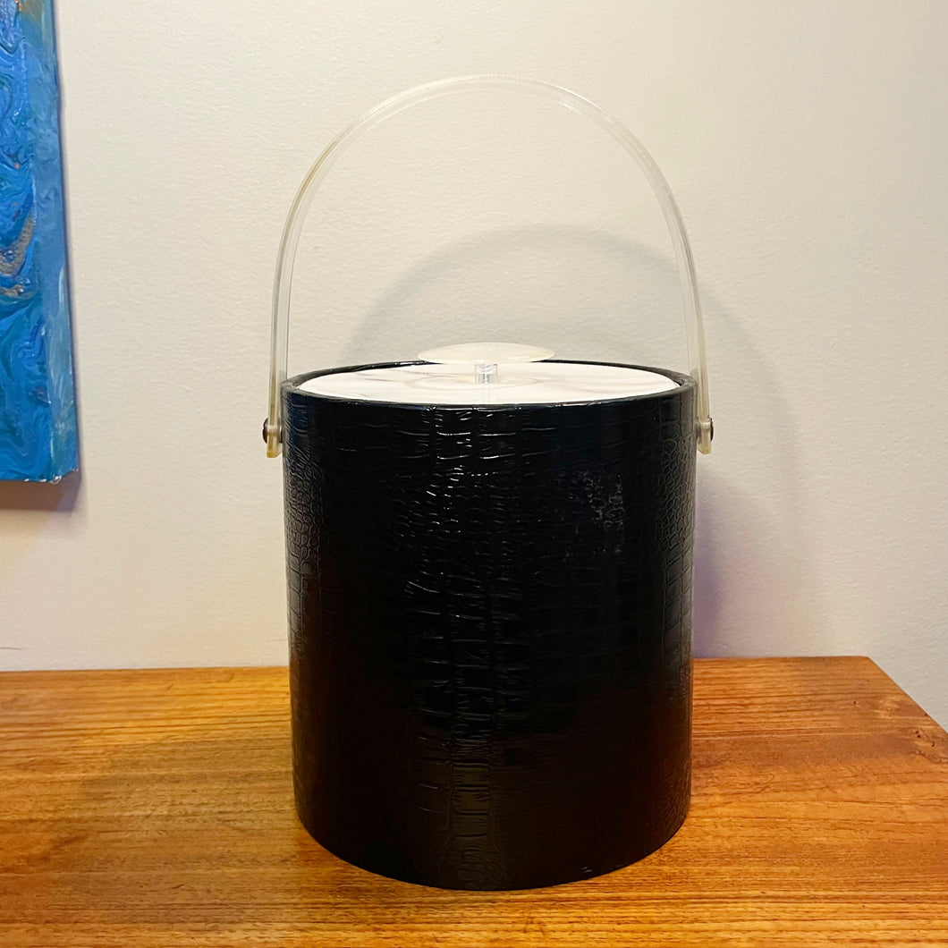 Black Gator Print Ice Bucket