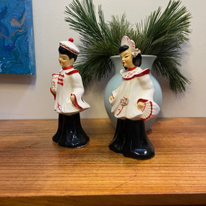 MCM Asian Figurine Vases - Set