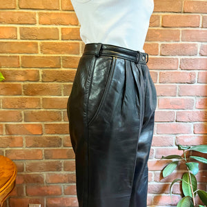 DiCapra Black Leather Pants