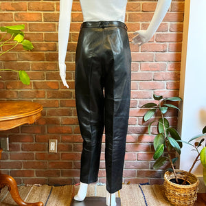 DiCapra Black Leather Pants