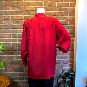 Jerry F Red Silk Blouse