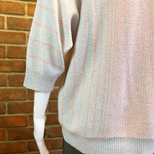 Load image into Gallery viewer, Grey&amp;Pink Stripe V Knit
