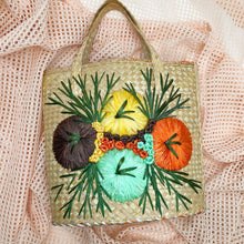 Load image into Gallery viewer, Weaved Floral Tote
