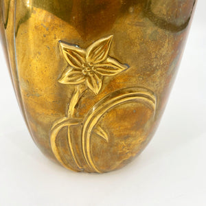 Tall Brass Lily Vase