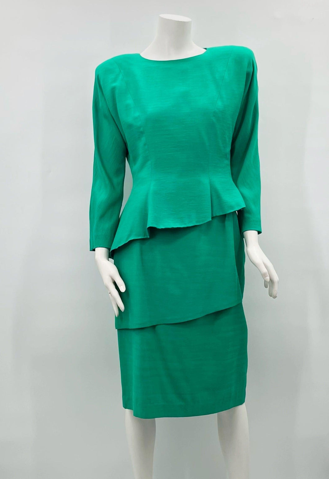 A-Symetrical Green Skirt Set
