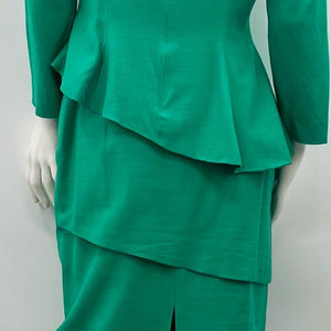 A-Symetrical Green Skirt Set