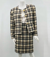 Load image into Gallery viewer, Devonshire Cream Houndstooth Skirt Suit
