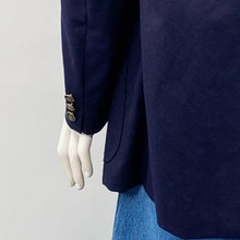 Load image into Gallery viewer, Merit Navy Wool Crest Blazer
